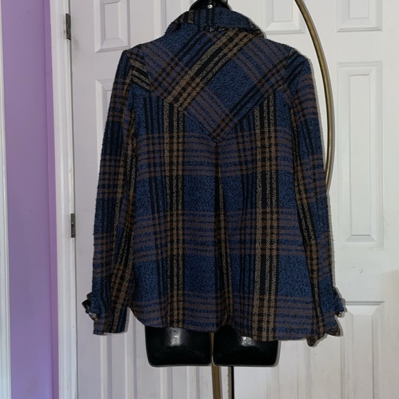 Vintage Dollhouse Tweed Plaid Jacket - Size 12 - Picture 3 of 12